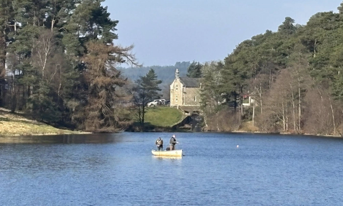 Boat in Little Lough at opening weekend